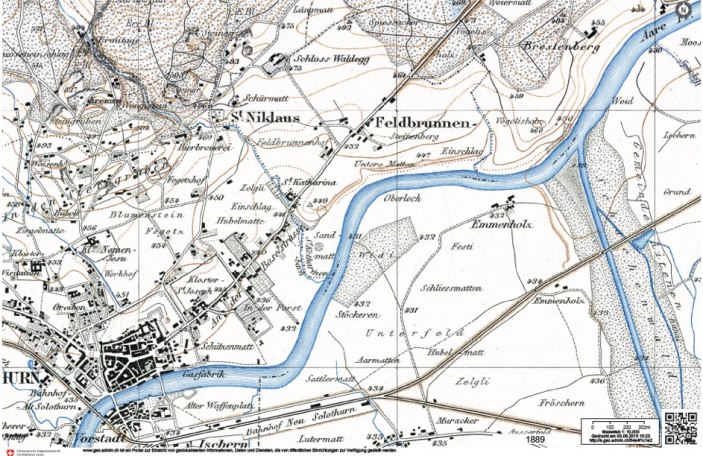 Karte Swisstopo 1889