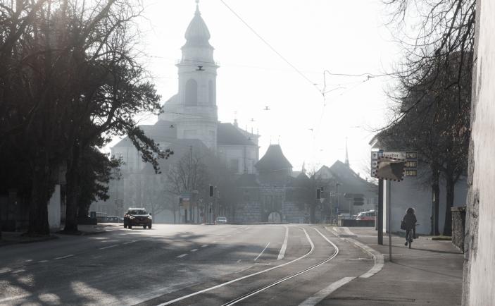 Die Baselstrasse ist die östliche Verkehrsachse in die Stadt Solothurn.